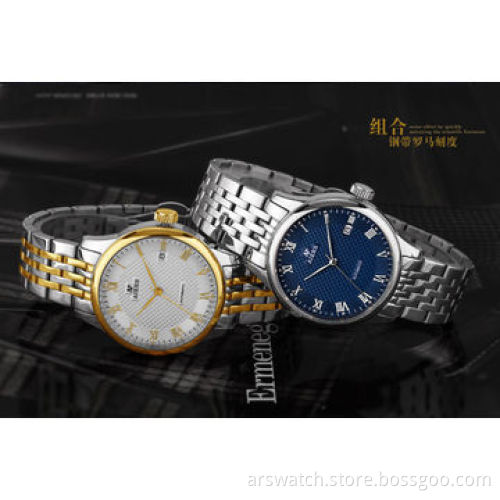 Premium high quality OEM brand stainless steel watch for men, stainless steel case and strap